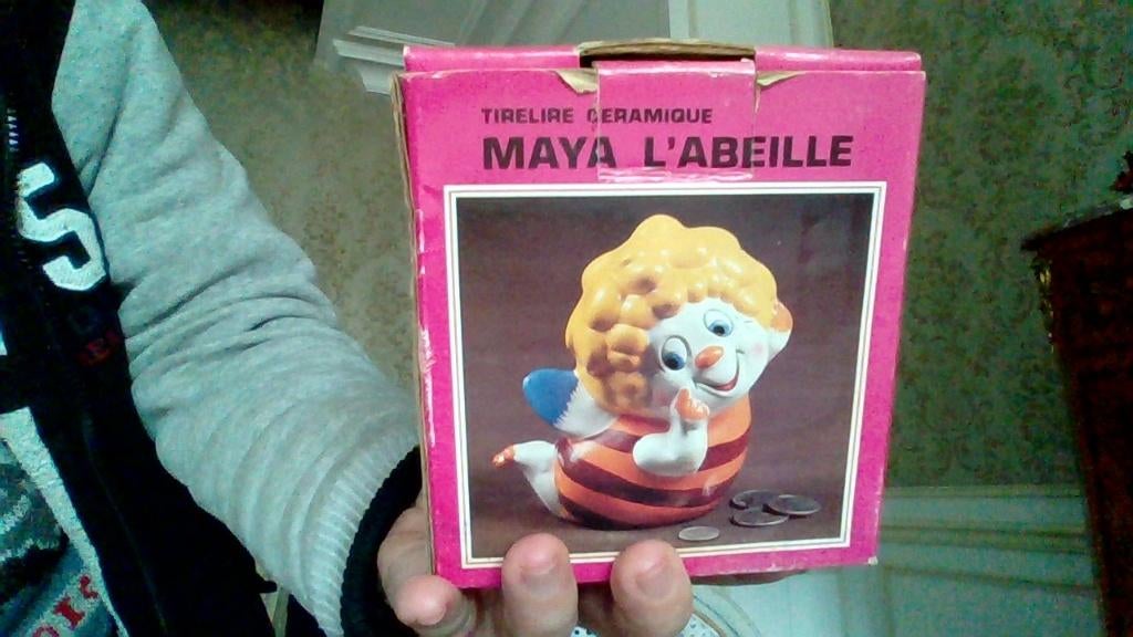 Objet vintage Maya l'abeille (tirelire en céramique, Enlèvement