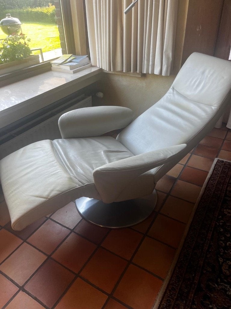 Luxe lederen relaxstoel – zeer comfortabel, Huis en Inrichting, Fauteuils, Ophalen, Gebruikt, 150 cm of meer, Leer