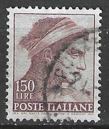 Italie 1961 - Yvert 841 - Œuvres de Michel-Ange (ST), Envoi, Affranchi