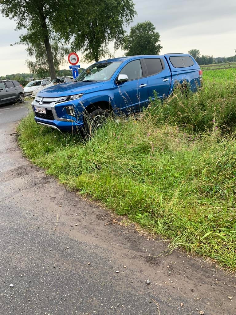 Mitsubishi Jeep, Auto's, Zwart, Blauw, Leder, Diesel