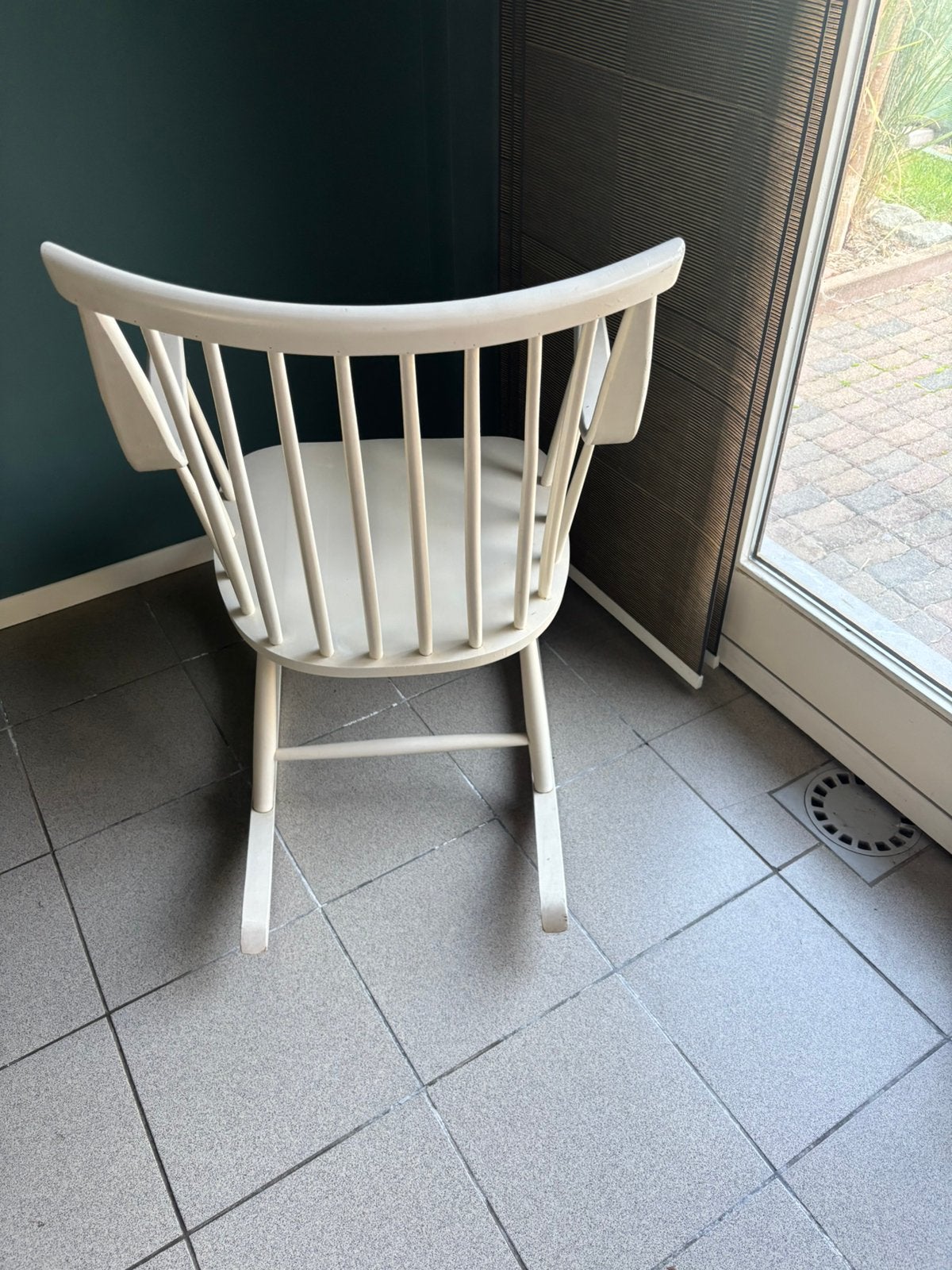 Fauteuil à bascule, Enlèvement, Blanc, Bois, Une