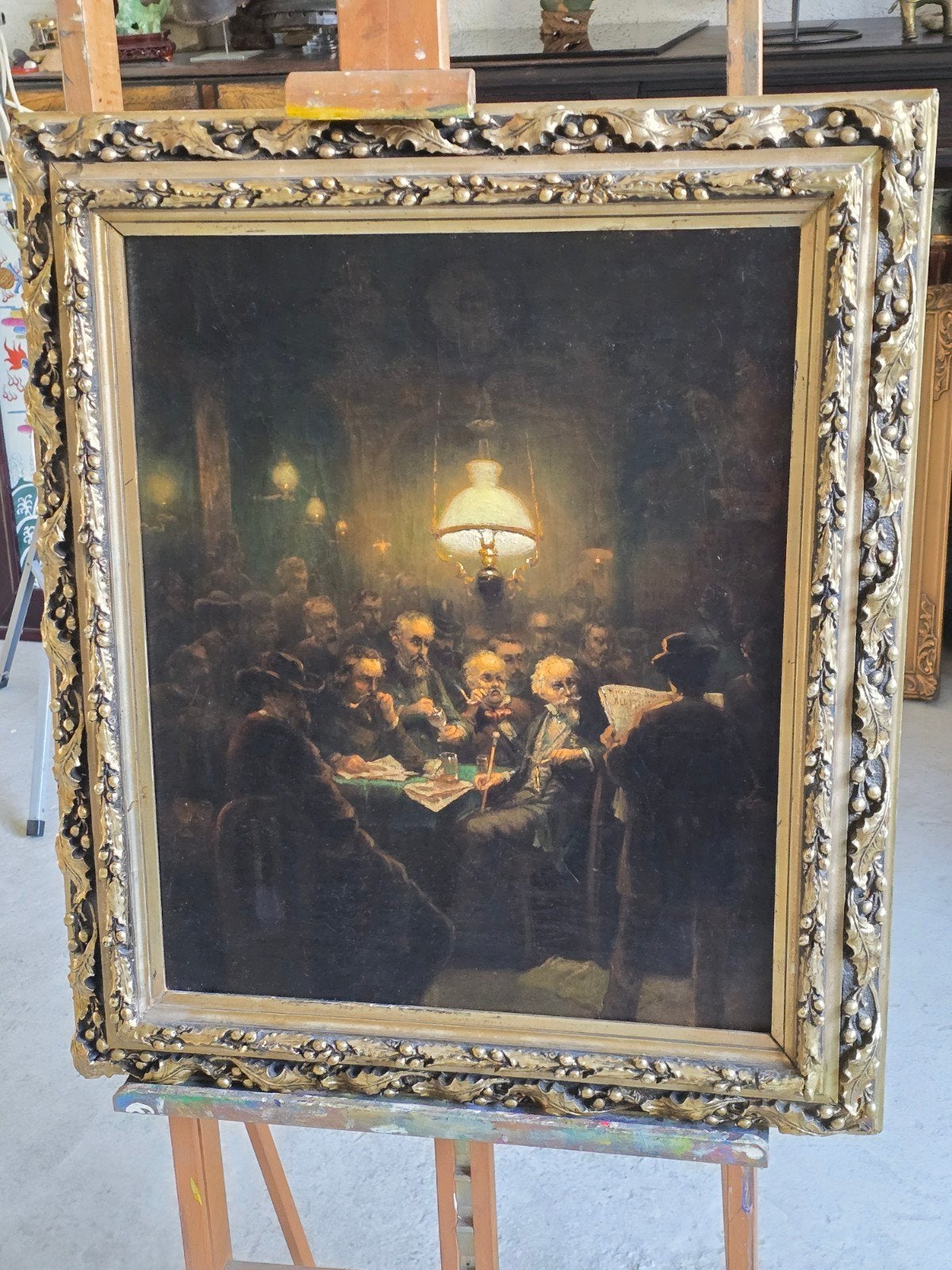 antiek schilderij  jan kuypers 1888, Ophalen, Doek, Gesigneerd, Olieverf