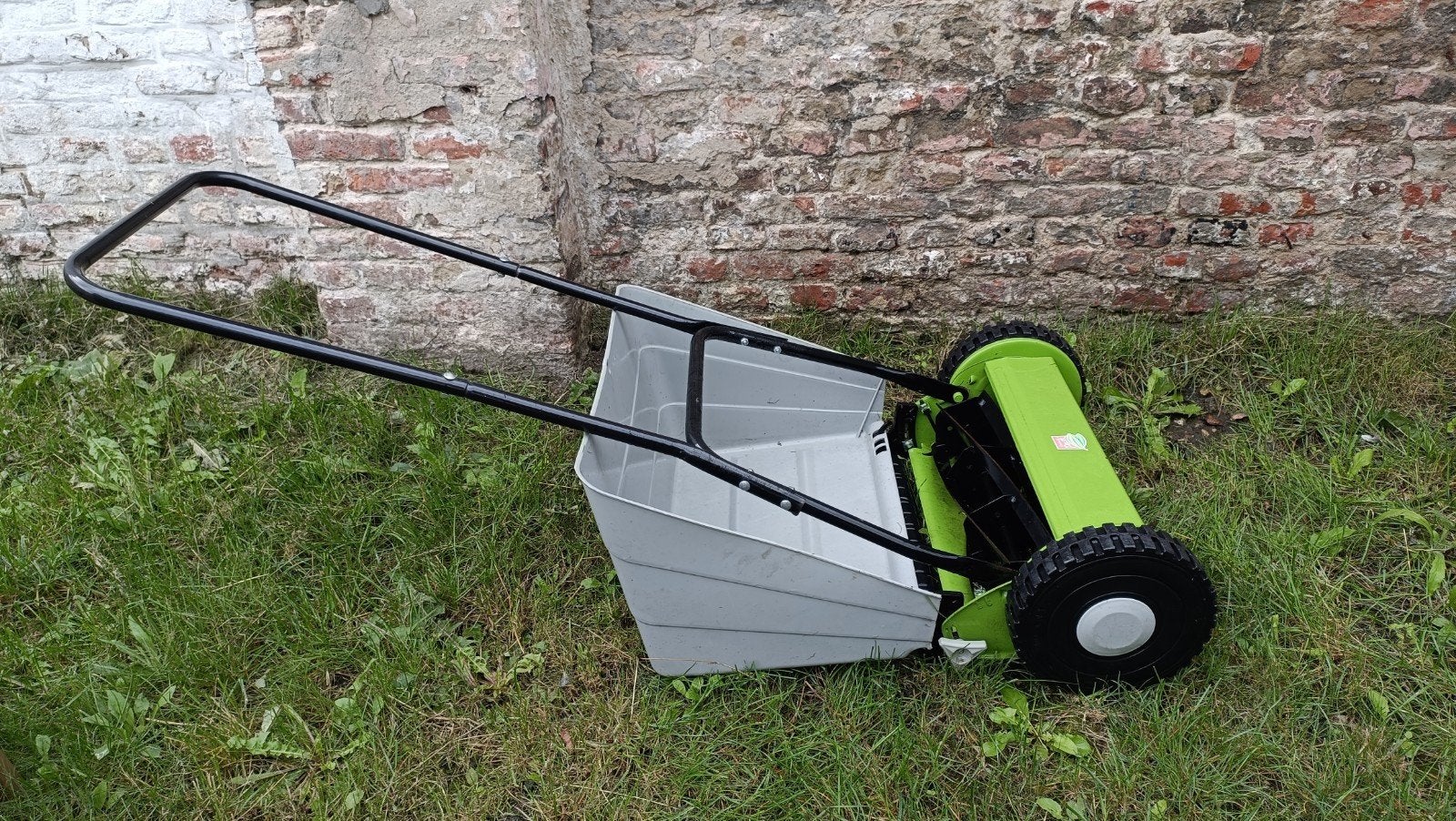Handgrasmaaier (40cm breed), Tuin en Terras, Grasmaaiers, Gebruikt, Handgrasmaaier, Opvangbak, 40 t/m 49 cm