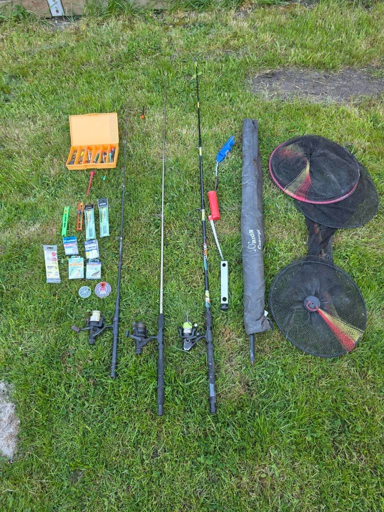 Lot matériel de pêche - Divers, Watersport en Boten, Hengelsport | Algemeen, Ophalen, Gebruikt, Werphengel