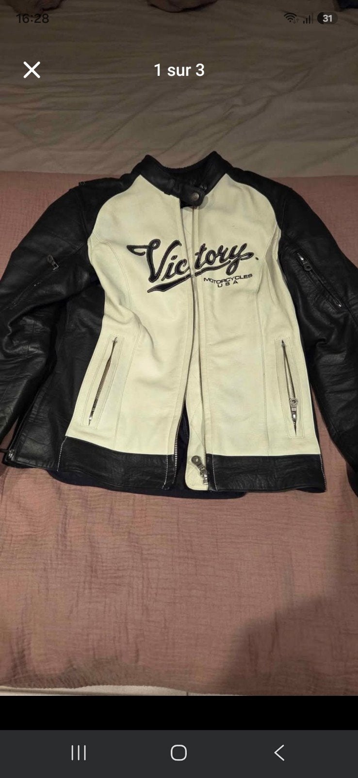 Veste moto pour femme