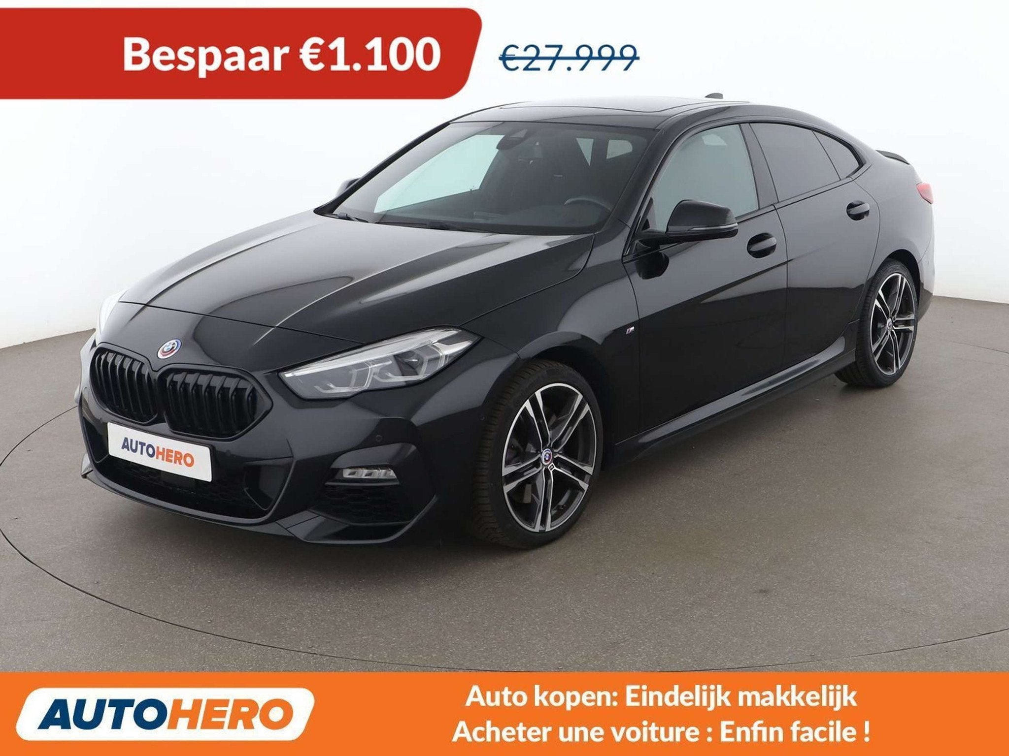 BMW 2 Serie 220 220i Gran Coupe M Sport (bj 2023, automaat), Auto's, Gebruikt, Euro 6, 1505 kg, Zwart