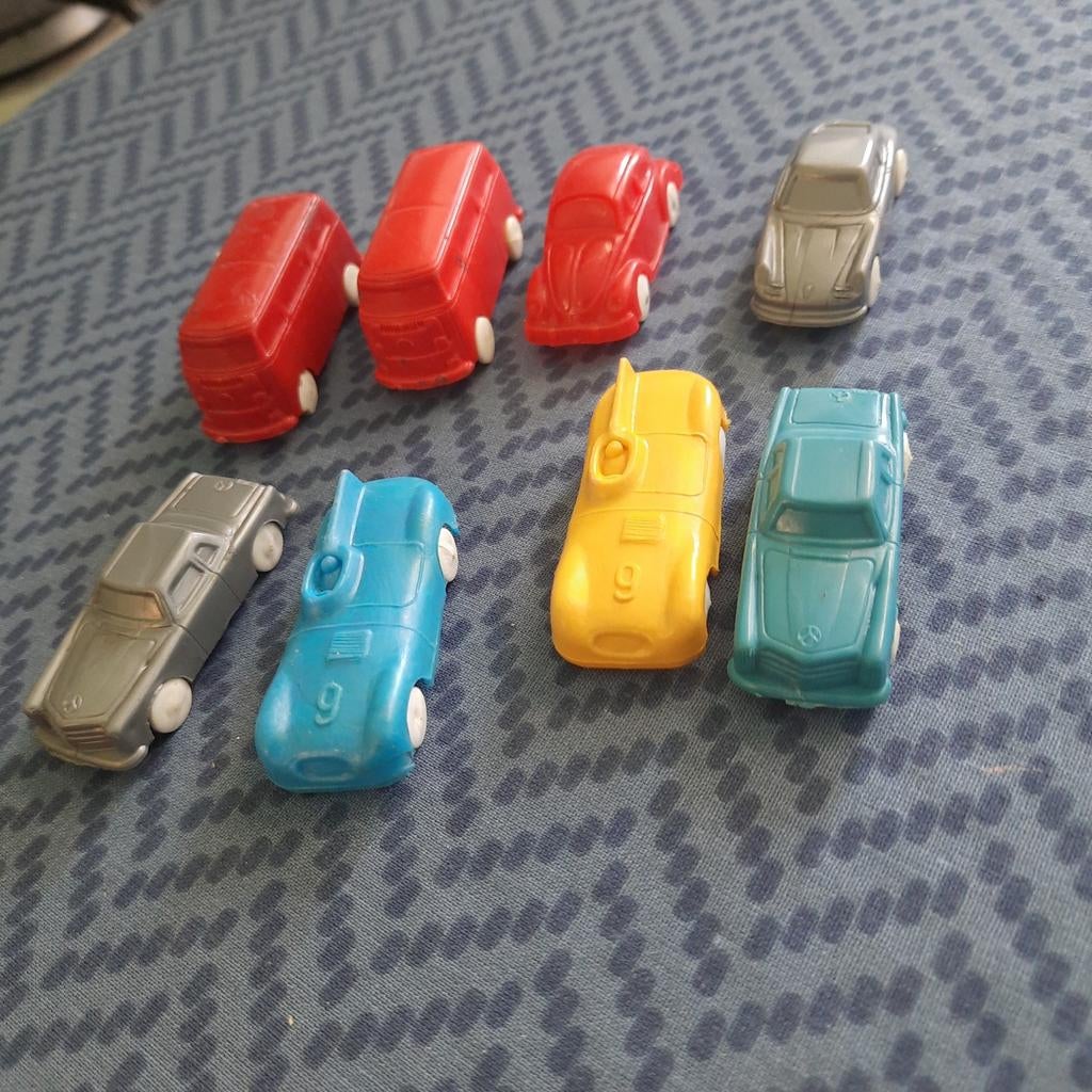 ITALIE*8 AUTO´s ca.1/77 VINTAGE*PLASTIC*MERCEDES,PORSCHE,VW,, Ophalen, Zo goed als nieuw, Auto, Overige merken