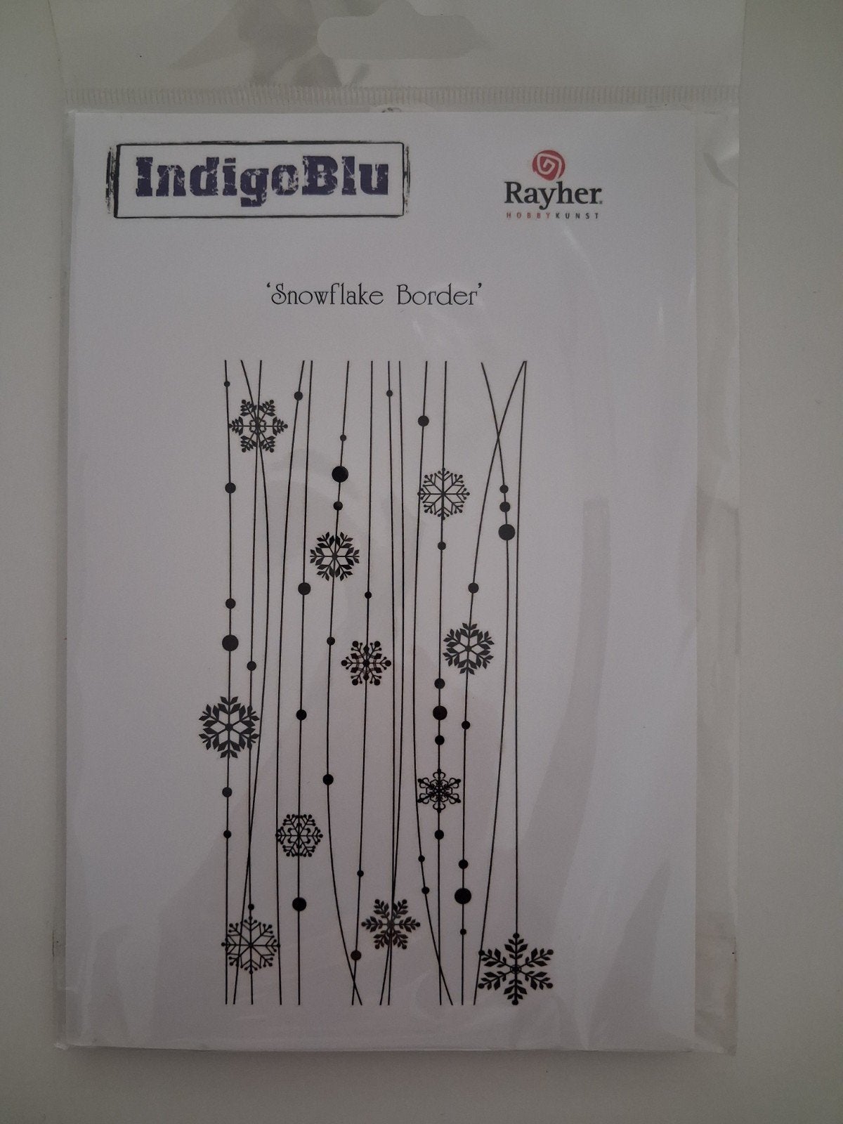 Stempelset - Rayher - IndigoBlu - Snowflake Border, Ophalen