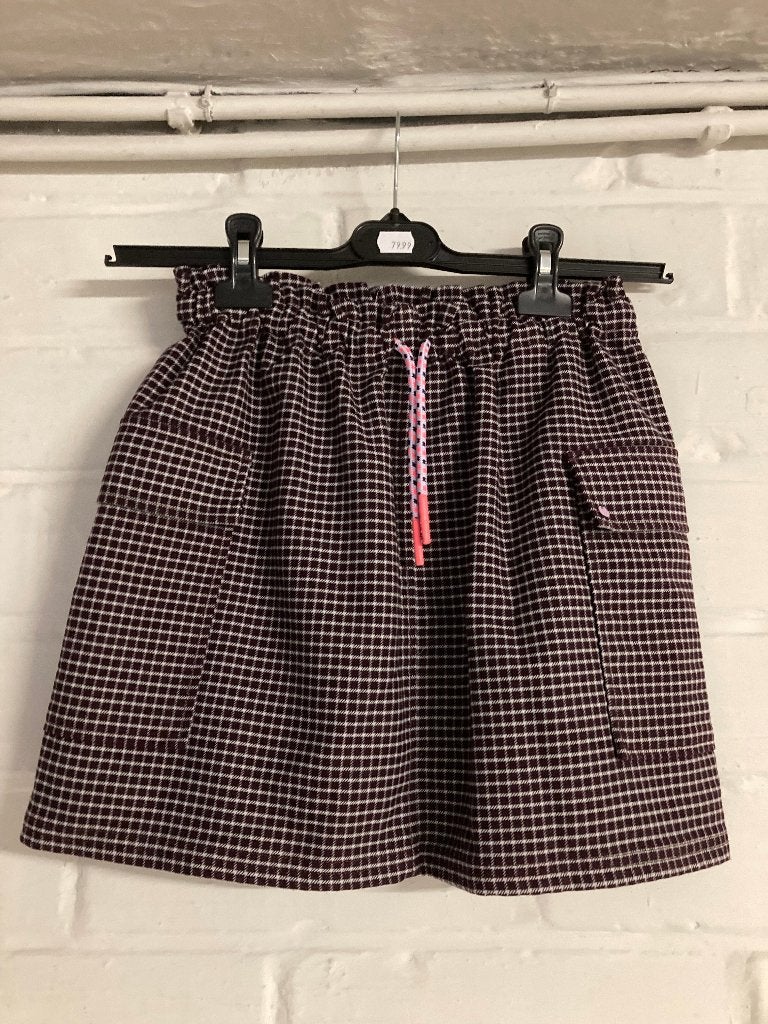 Bordeaux geruit rokje met 2 zakken, CKS, 16 jaar, Kinderen en Baby's, Nacht- of Onderkleding, Meisje, Cks, Ophalen of Verzenden