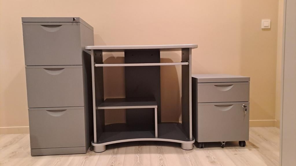 2 ladeblokken (archiefkast met slot), Ophalen, Met slot