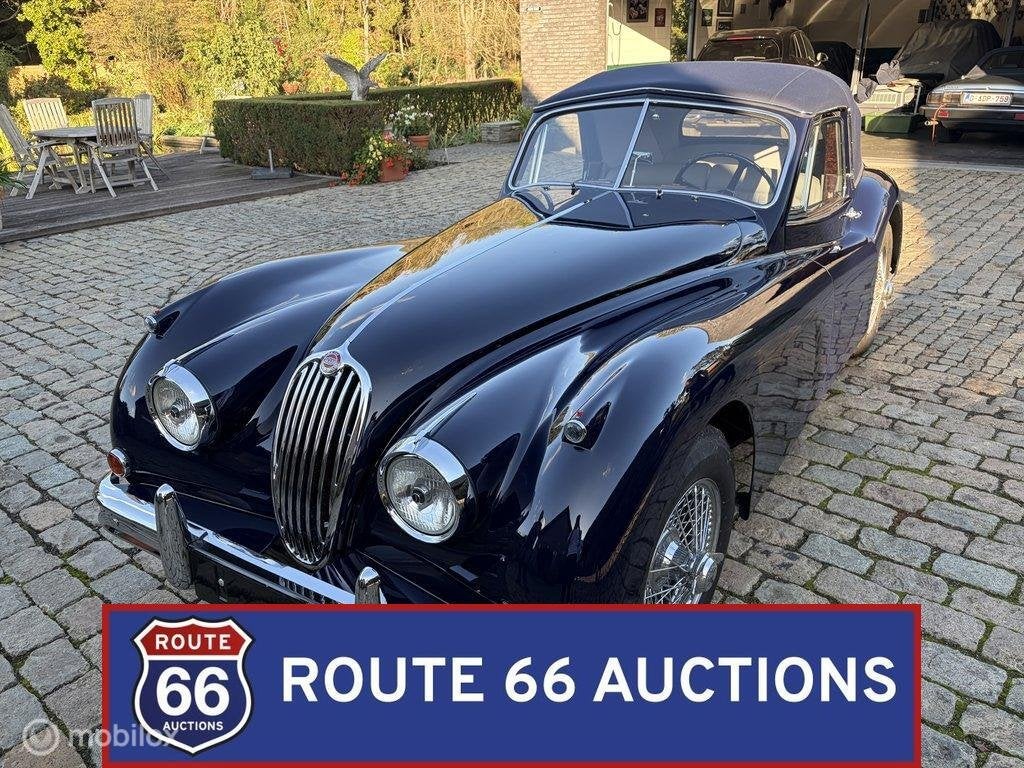 Jaguar XK140 Drophead Coupé | 1957 | Route 66 Auctions, Zwart, Bedrijf, Handgeschakeld, Overige carrosserie