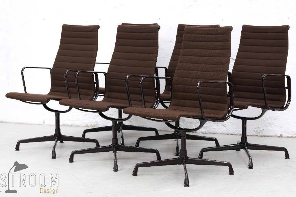 Vitra EA109 Draai Zetels Eames Vintage Design Jaren, Tissus, De Sede B&B Italia Cassina Ligne Roset Togo Retro Artifort, Brun
