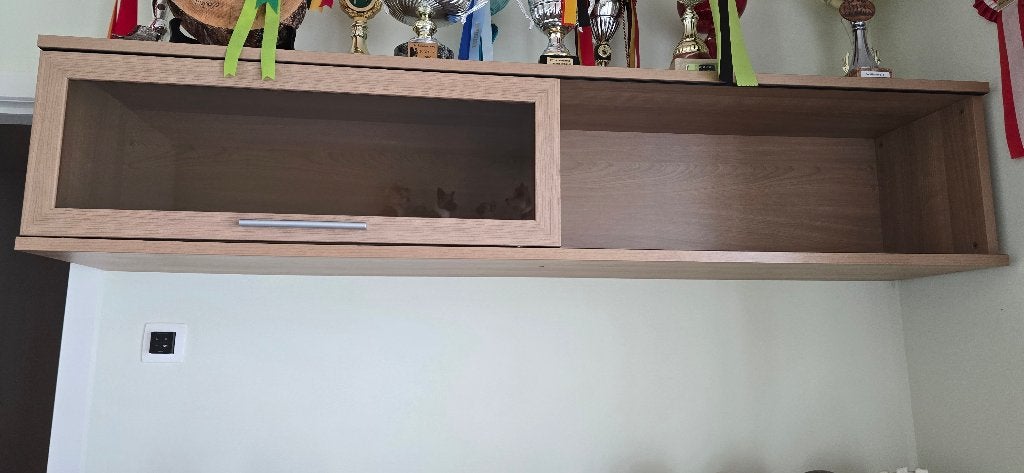 Hangkast met glazen schuifdeur, Ophalen, Zo goed als nieuw