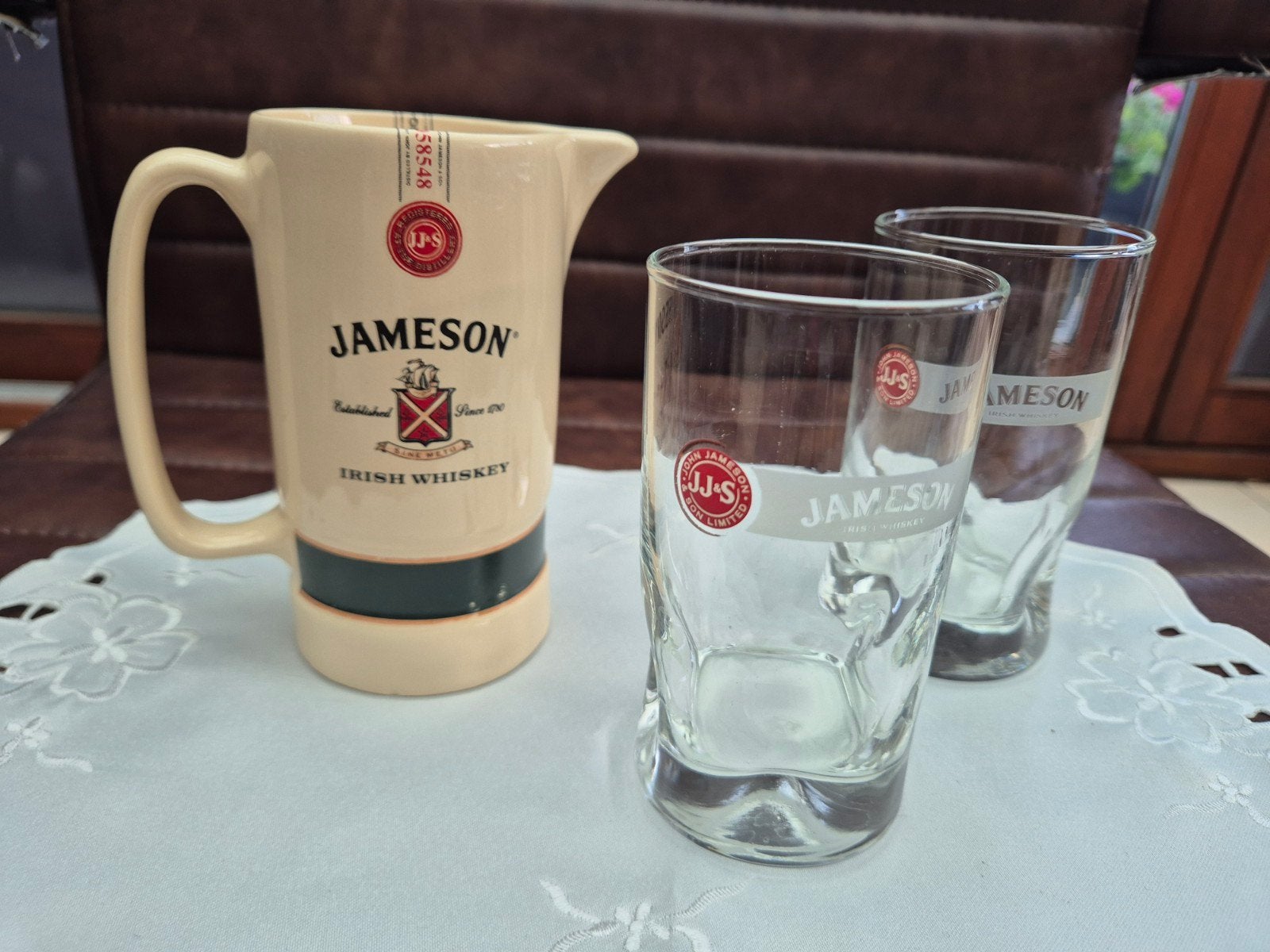 Jameson kruik en 2 glazen, Ophalen of Verzenden, Gebruikt, Gebruiksvoorwerp