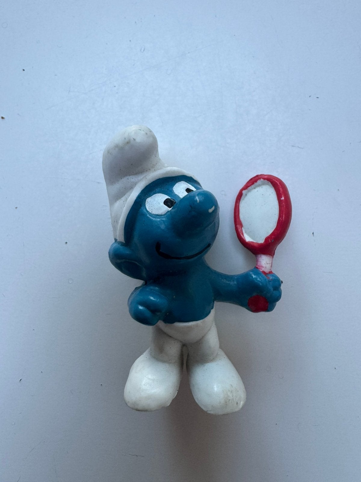 Smurf met spiegel - ijdelsmurf, Ophalen of Verzenden, Gebruikt, Overige Smurfen, Poppetje, Figuurtje of Knuffel