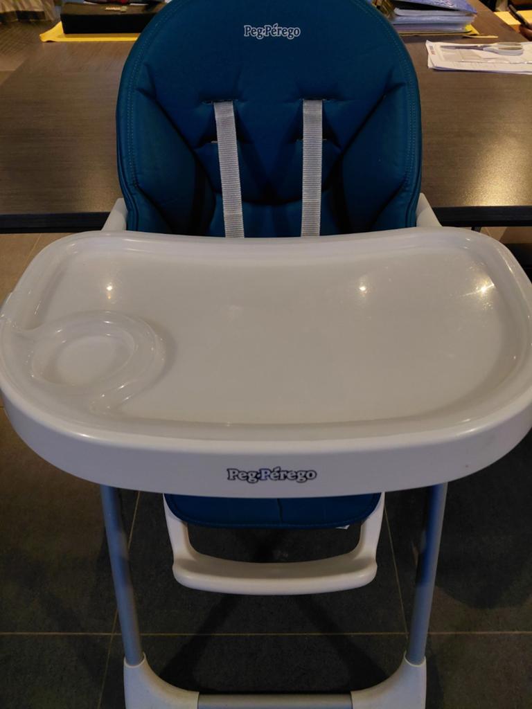 Chaise haute bébé turquoise peg perego, Enlèvement