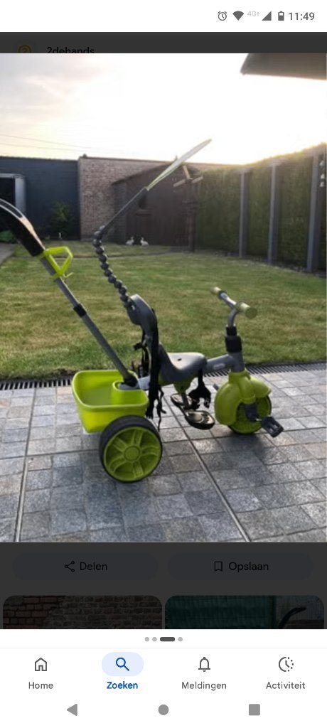 Driewieler, Fietsen en Brommers, Fietsen | Driewielers, Ophalen, Zo goed als nieuw, Duwstang