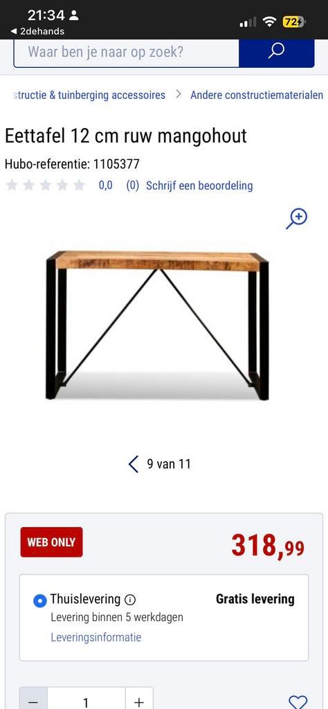 Table de jardin en bois de manguier, Enlèvement, Utilisé, Bois