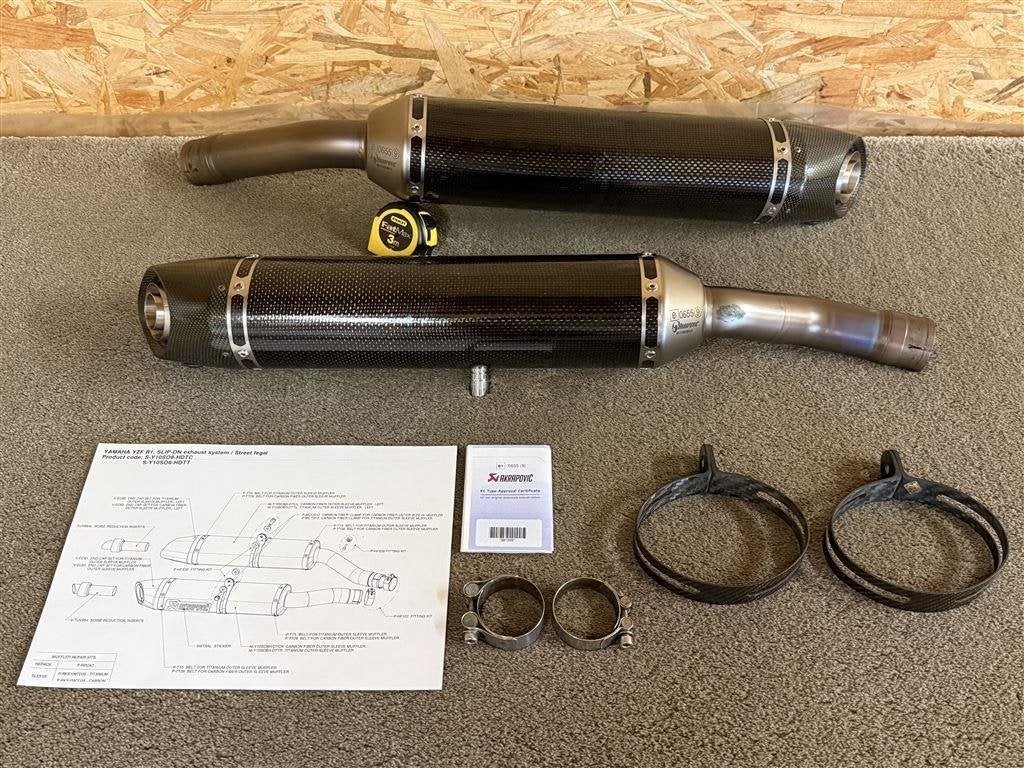 Akrapovic uitlaten dempers Yamaha YZF-R1 YZFR1 R1 07-08 RN19, Motos, Envoi, Utilisé