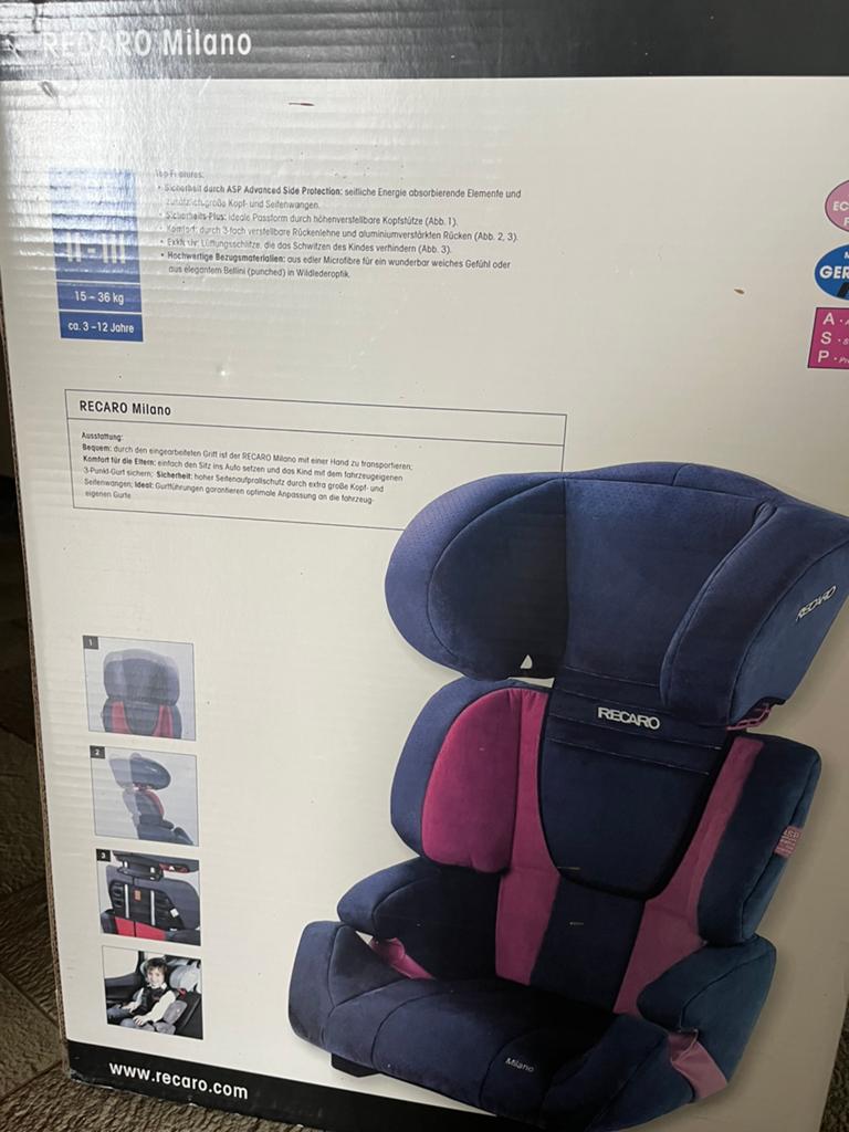 Autostoel Recaro, Autogordel, 15 t/m 36 kg, Zo goed als nieuw, Verstelbare rugleuning