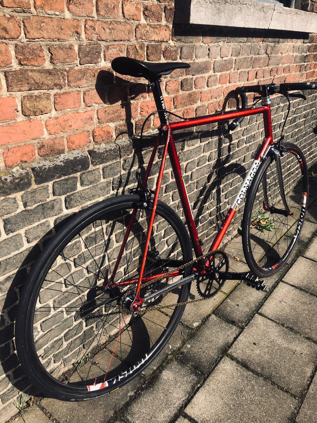 Colnago Super 1985 sarrroni red singlespeed, Vélos & Vélomoteurs, Vélos | Vélos de course, Utilisé, Hommes, Autres marques, Moins de 10 vitesses