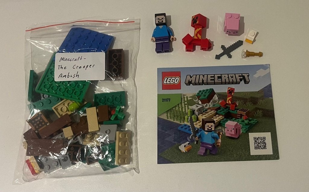 Lego Minecraft The Creeper Ambush - Set 21177, Lego, Ensemble complet, Comme neuf, Enlèvement