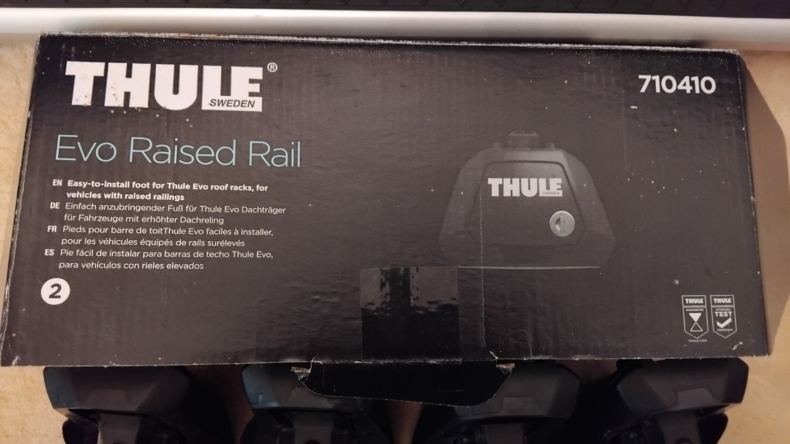 Pieds de barres de toit Thule Evo Raised Rail 710410, Enlèvement