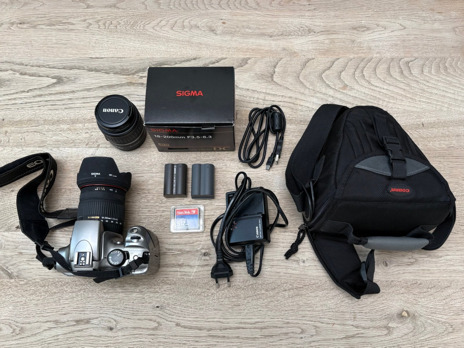 Canon reflexcamera EOS 300D + accessoires, Audio, Tv en Foto, Fotocamera's Digitaal, Gebruikt, Spiegelreflex, Canon, Ingebouwde flitser