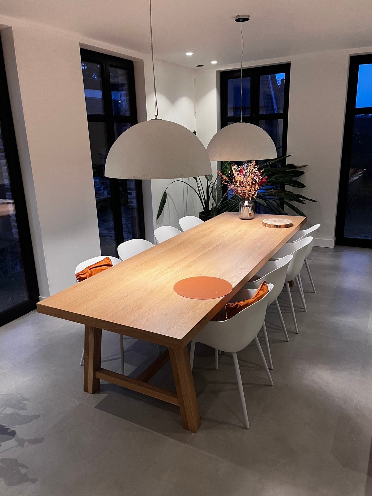 Massieve eiken tafel, Maison & Meubles, Modern landelijk, Comme neuf, Enlèvement, 50 à 100 cm