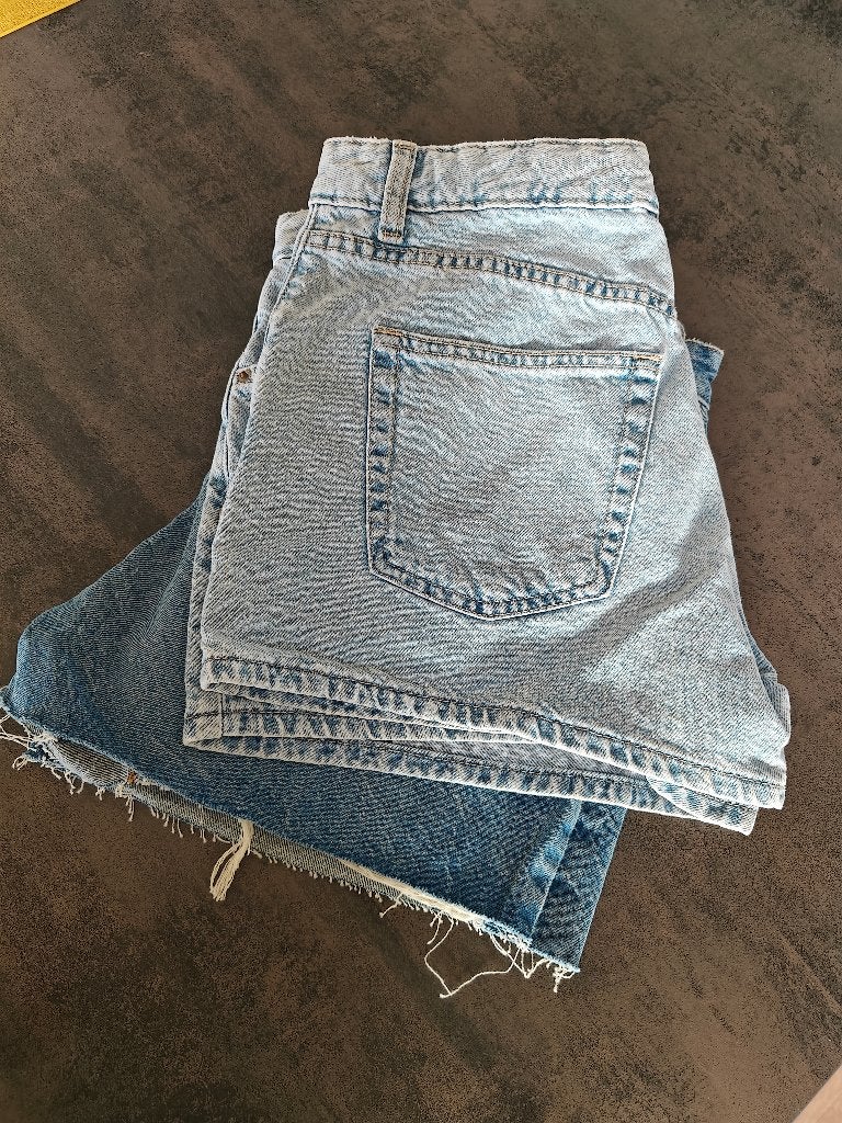Bundel jeansshorts, Kleding | Dames, Broeken en Pantalons, Kort, Blauw, Zo goed als nieuw, Ophalen