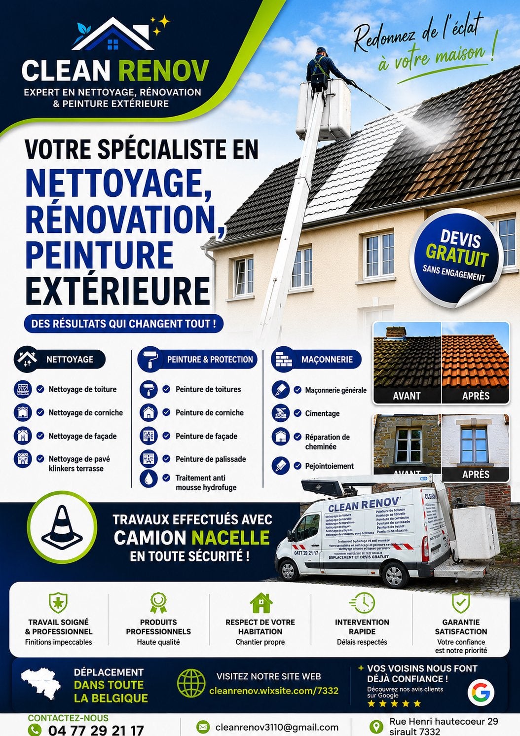 Clean Renov, Bricolage & Construction, Bricolage & Rénovation Autre, Comme neuf, Enlèvement