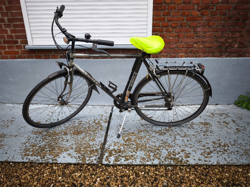Herenfiets te koop, Fietsen en Brommers, Ophalen, Gebruikt, Velgrem, Versnellingen