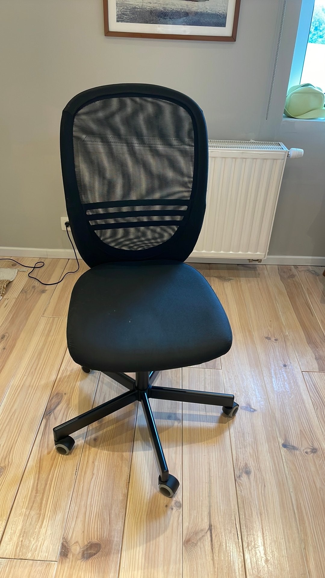 Chaise de bureau FLINTAN noire pivotante a roulette, Huis en Inrichting, Bureaustoelen, Ophalen, Gebruikt, Zwart, Bureaustoel
