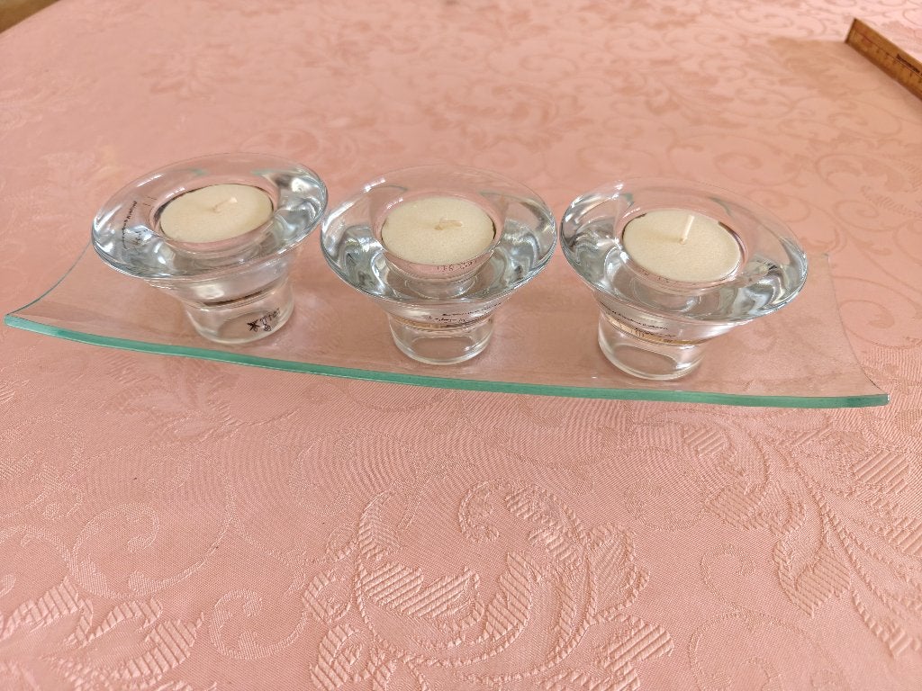 Schaaltje voor theelichtjes, Ophalen, Wit, Overige typen, Glas