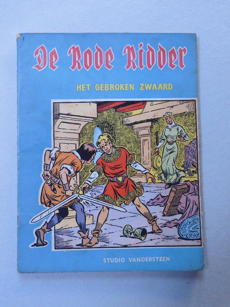 De rode ridder 1 - Het gebroken zwaard - 1962 - Vandersteen, Gelezen, Willy Vandersteen, Eén stripboek, Ophalen of Verzenden