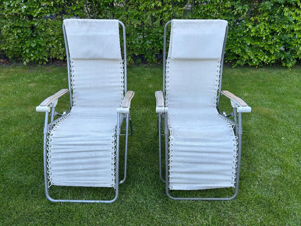 Lafuma ligstoelen, Enlèvement, Utilisé, Aluminium