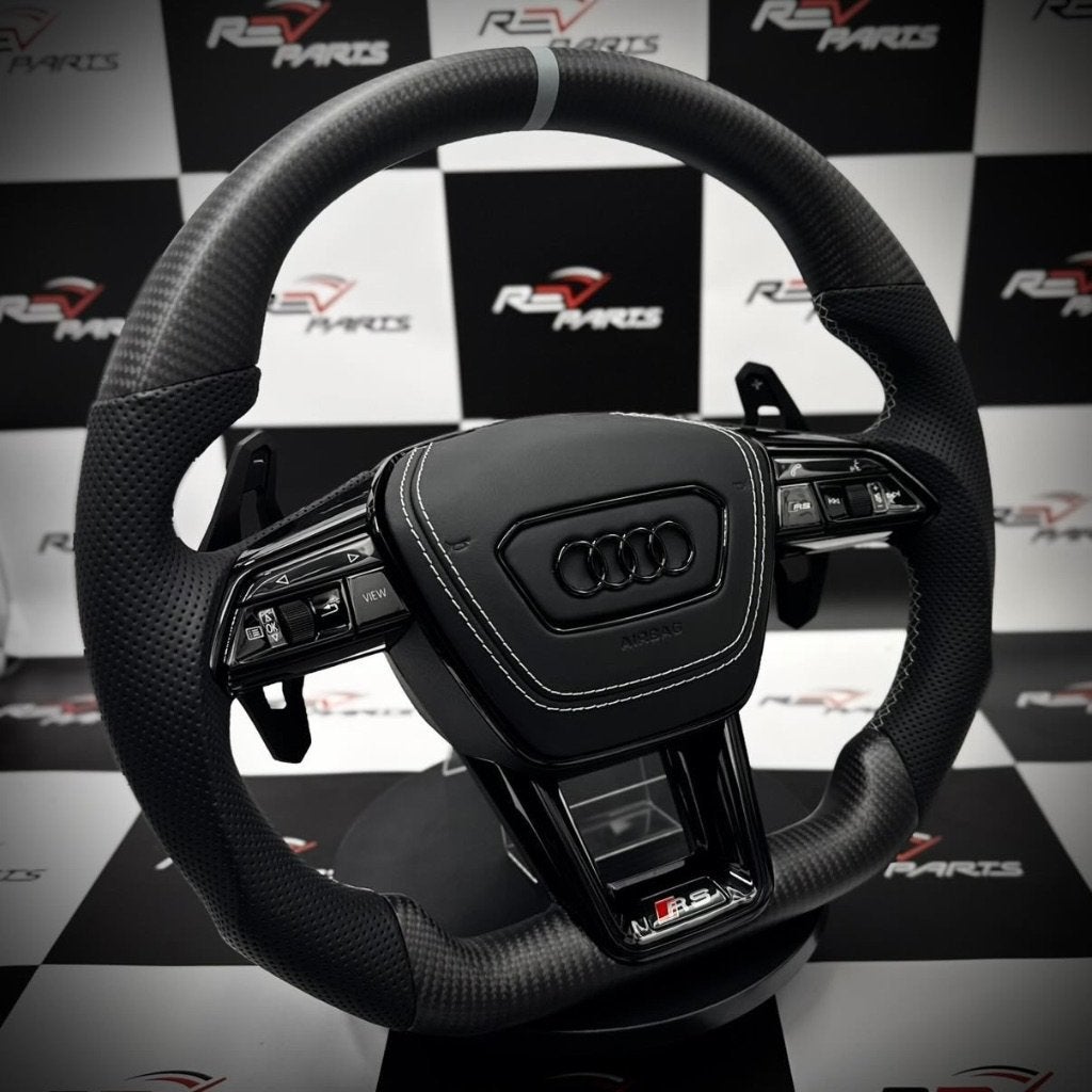 Volant Audi en carbone mat, complètement sportif S RS, Enlèvement ou Envoi, Neuf, Audi