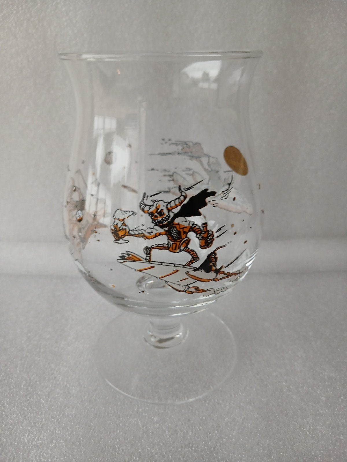 Zeldzaam Duvel Glas Les BerThoM - Duvel Express, Enlèvement ou Envoi, Comme neuf, Verre à bière