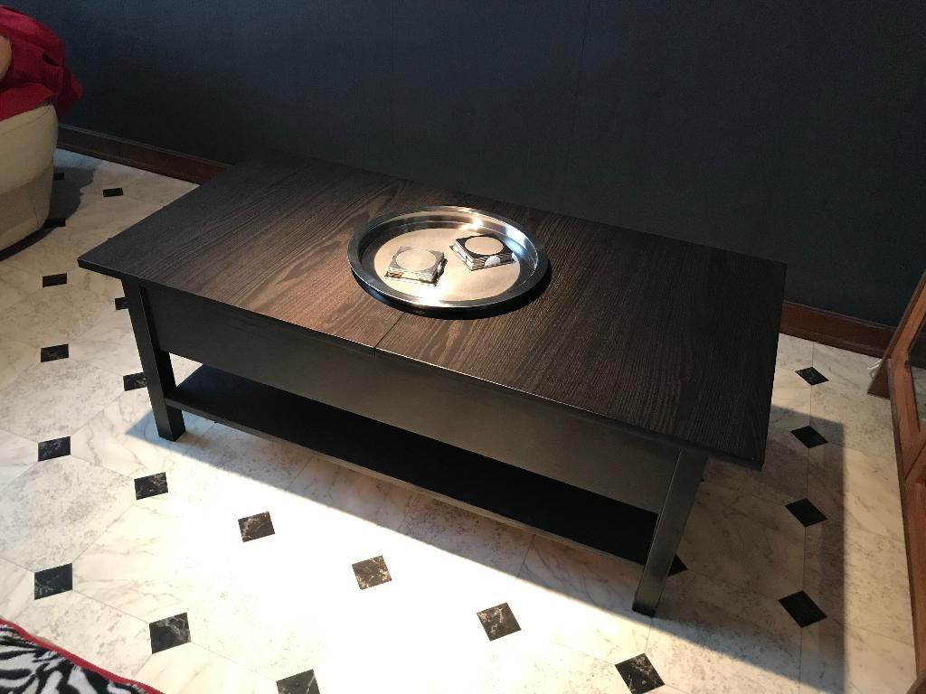 Table basse extensible (160 cm) Pin massif noir + coffre, Maison & Meubles, Tables | Tables de salon, 100 à 150 cm, Moins de 50 cm