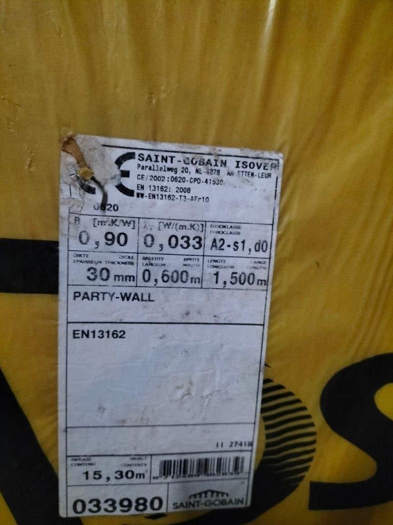 Isover party wall, Enlèvement, Comme neuf, Moins de 4 cm, Isolation des murs