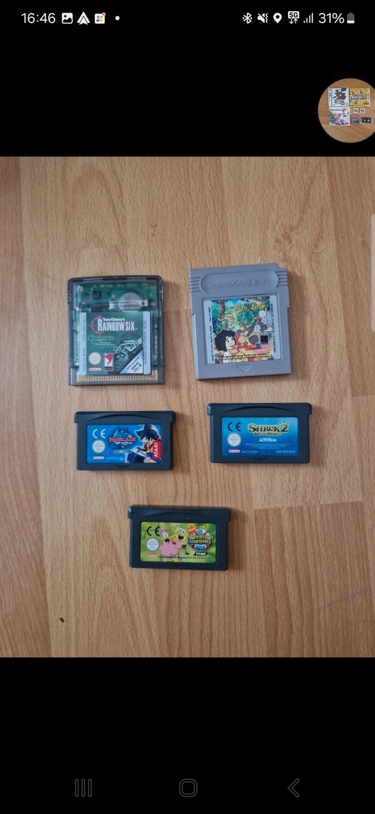 Jeu gameboy