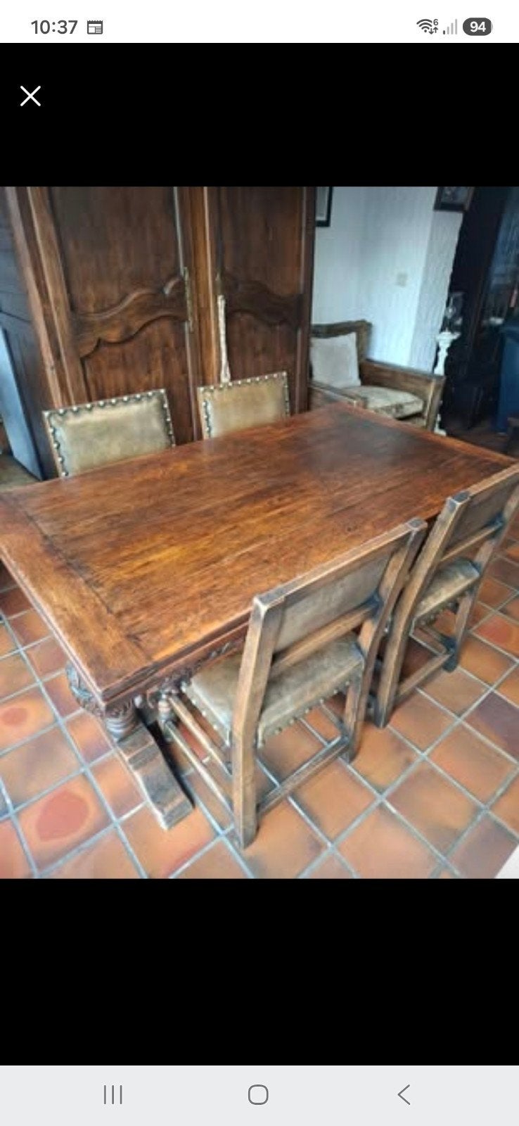 Antieke tafel, Enlèvement