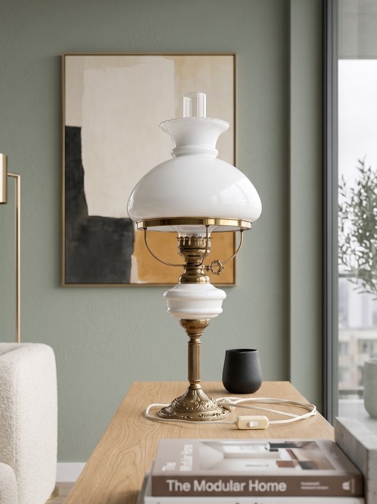 Antieke Franse tafellamp - 1950, Antiek en Kunst, Antiek | Verlichting, Ophalen