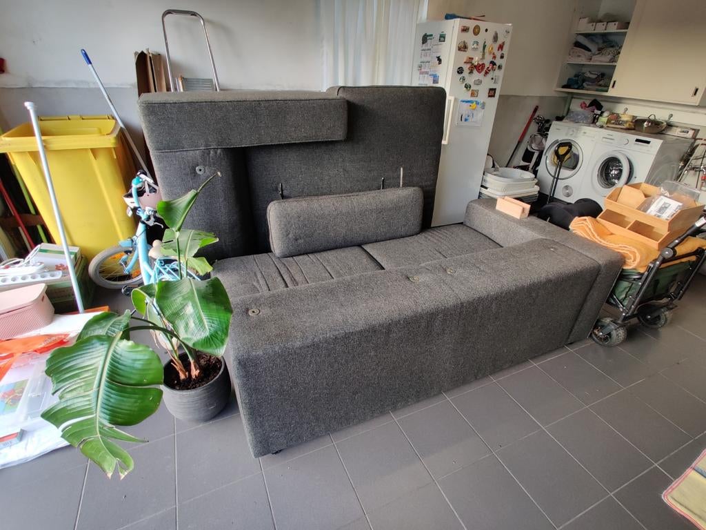 Stoffen antraciete zetel te koop in Beerse, Enlèvement, Comme neuf, Tissus