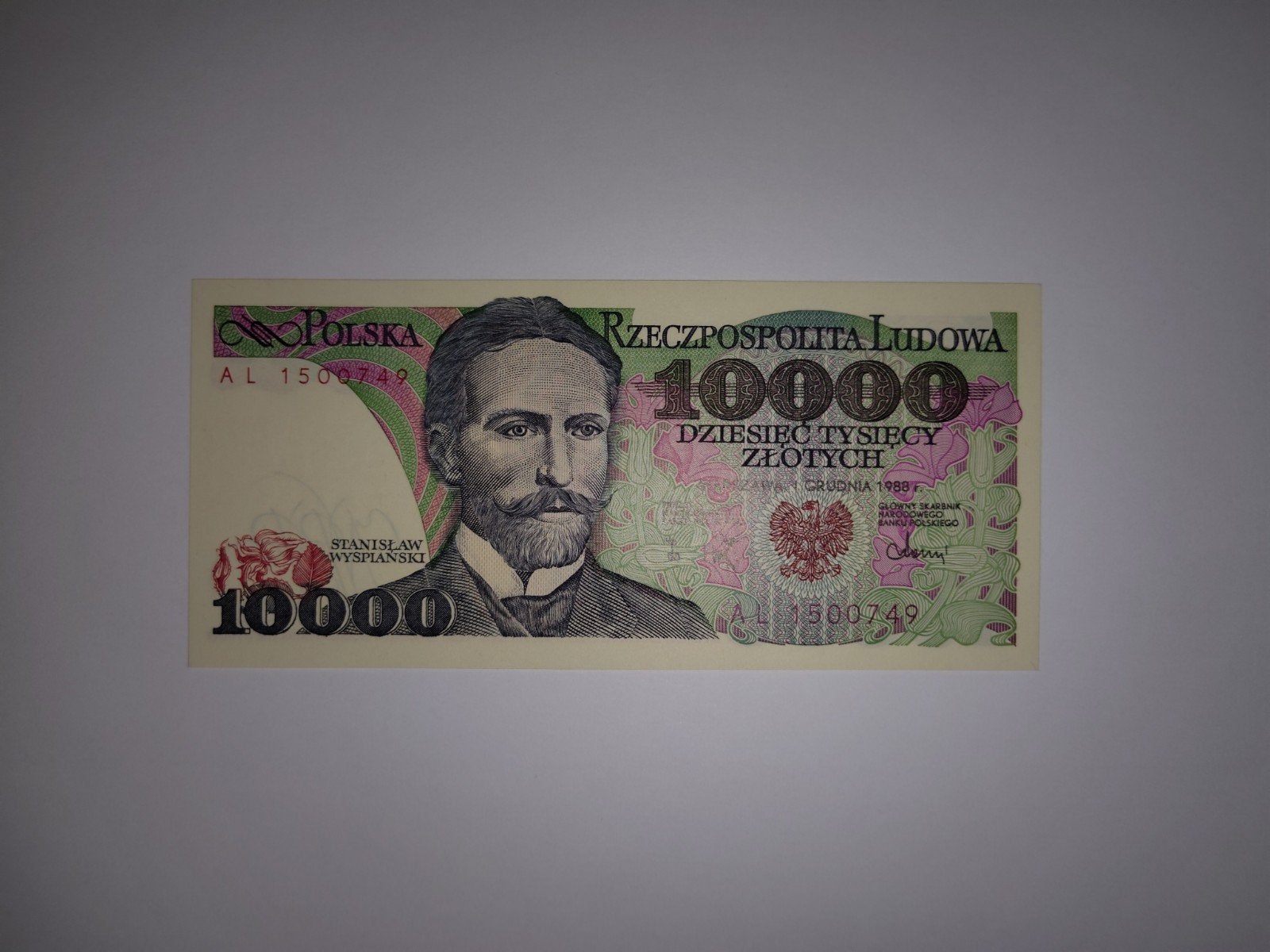 Polen 10000 zlotych UNC, Postzegels en Munten, Verzenden, Polen, Los biljet