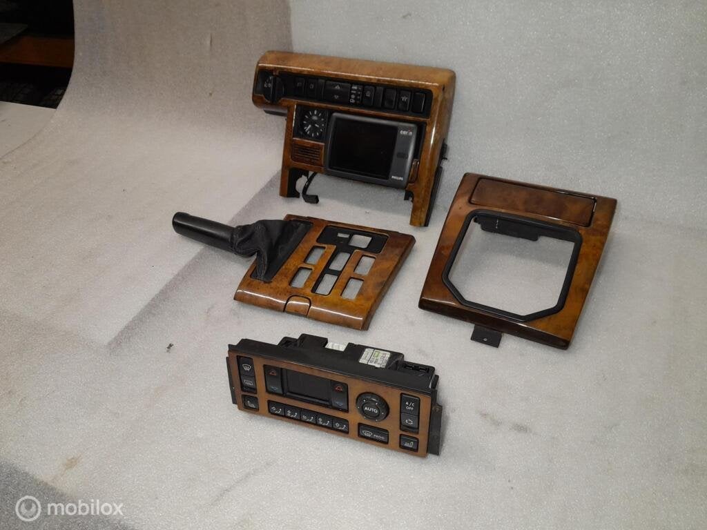 Hout look middenconsole panelen Range Rover P38, Auto-onderdelen, Land Rover, Ophalen of Verzenden, Gebruikt, Land Rover