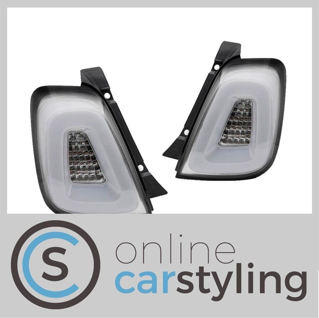 LED Achterlichten Fiat 500 Wit Lightbar Design, -, -, Nieuw, Ophalen of Verzenden