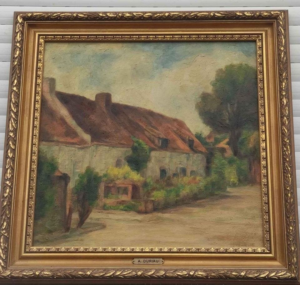 Huile sur toile de Alfred duriau, Antiek en Kunst, Ophalen of Verzenden, Doek