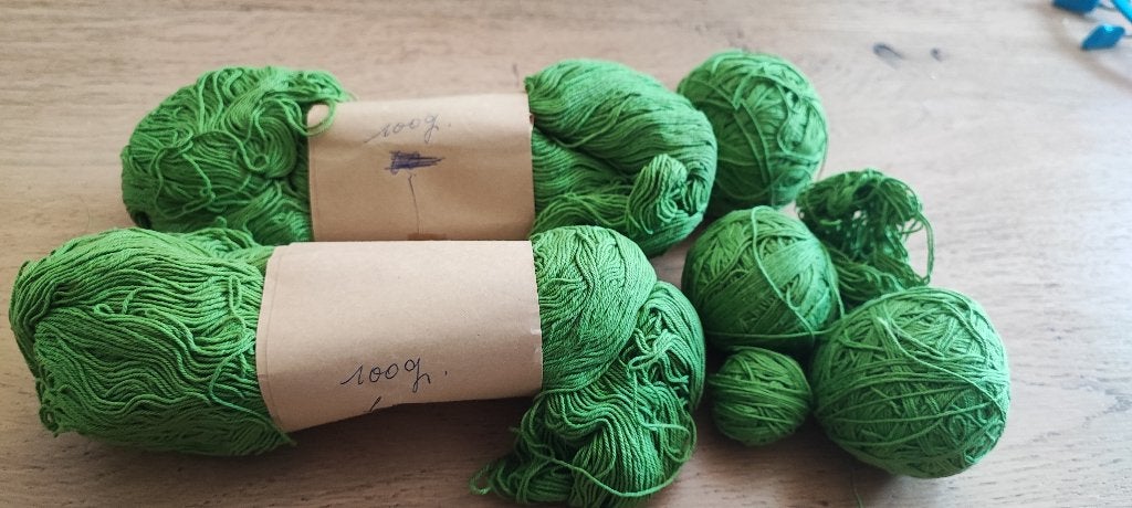 Breikatoen groen 200gram + restjes, Hobby en Vrije tijd, Ophalen of Verzenden, Zo goed als nieuw
