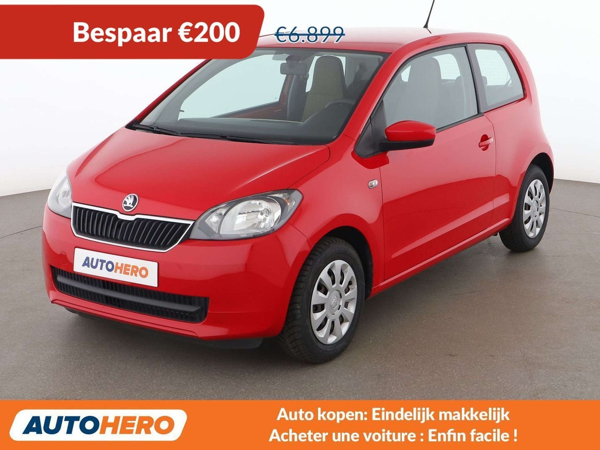 Skoda Citigo 1.0 MPI Ambition (bj 2016), Auto's, Skoda, Voorwielaandrijving, 4 zetels, Stof, Beige